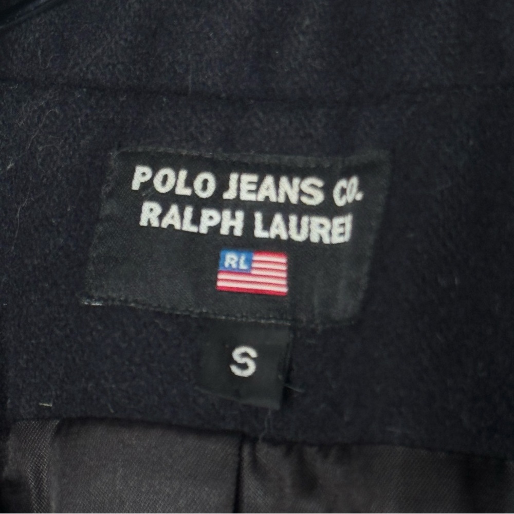 1990’s Polo Jeans Company Ralph Lauren Black Wool Peacoat Women’s - Small - Picture 2 of 8